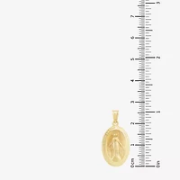 Medalla Milagrosa / Miraculous Medal Unisex Adult 14K Gold Oval Pendant