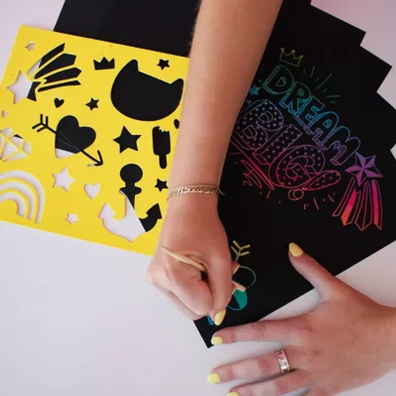 Art 101 Crafts Scratch Art Kit with 3 Sets of Scratch Art