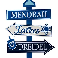 Glitzhome 3.5ft.H Wooden Hanukkah Yard Art