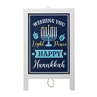 Glitzhome 2ft.H Wooden Hanukkah Porch Sign