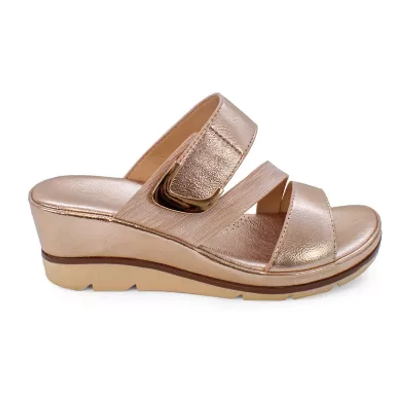 Yoki Womens Sicily Wedge Sandals