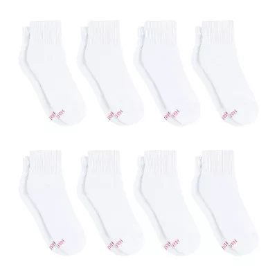 Hanes Cool Comfort Cushion Womens Multi-Pack 8 Pair Quarter Ankle Socks