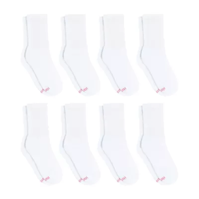 Hanes Cool Comfort Cushion Womens 8 Pair Crew Socks