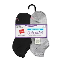 Hanes Cool Comfort Super No Show Womens Breathable Multi-Pack 8 Pair Liner Socks