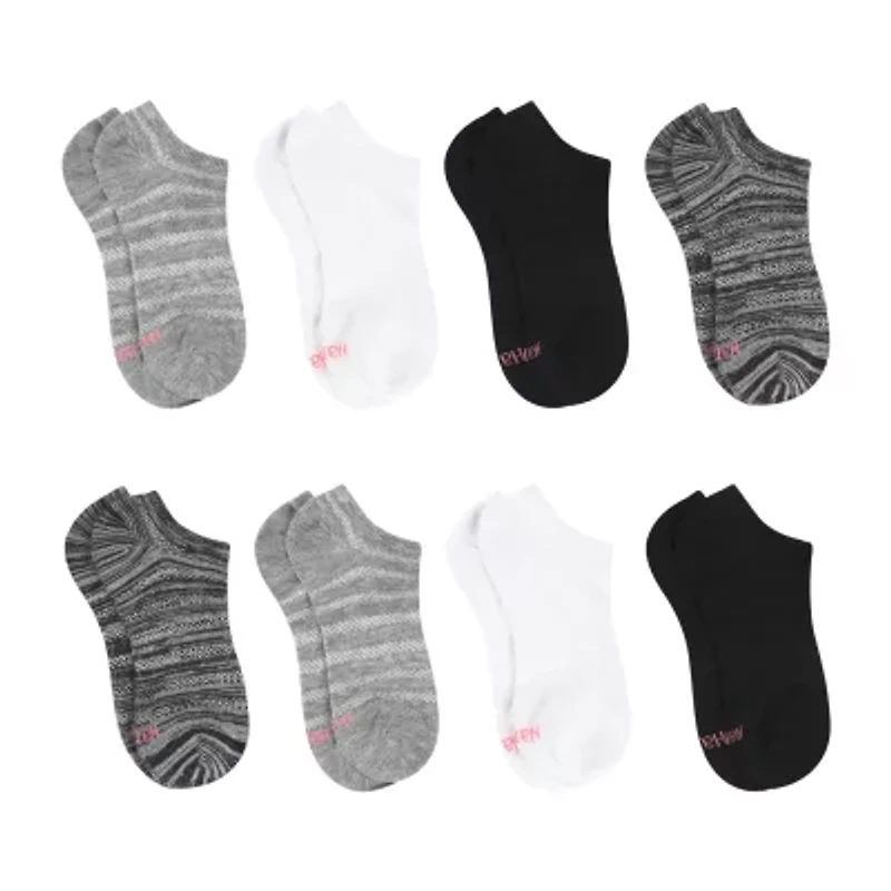 Hanes Cool Comfort Super No Show Womens Breathable Multi-Pack 8 Pair Liner Socks