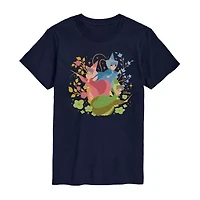Sleeping Beauty Flora; Fauna And Merryweather Tee Womens Crew Neck Short Sleeve Regular Fit Juniors Graphic T-Shirt