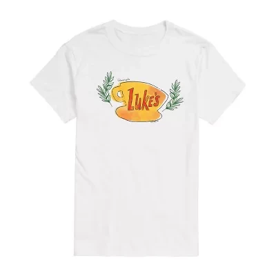 Gilmore Girls Luke'S Tee Womens Juniors Crew Neck Short Sleeve Regular Fit Graphic T-Shirt