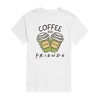 Friends Coffee Tee Womens Crew Neck Short Sleeve Regular Fit Juniors Graphic T-Shirt