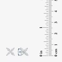 Diamond Addiction (G-H / Si2-I1) 1/3 CT. T.W. Lab Grown White Diamond 10K White Gold Flower Stud Earrings