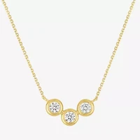Diamond Addiction (G-H / I1-I2) Womens 1/3 CT. T.W. Lab Grown White Diamond 10K Gold Round 18 Inch Pendant Necklace