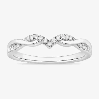 1/10 CT.T.W. Natural Diamond 10K or 14K White Gold Wedding Band
