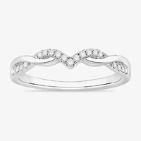1/10 CT.T.W. Natural Diamond 10K or 14K White Gold Wedding Band