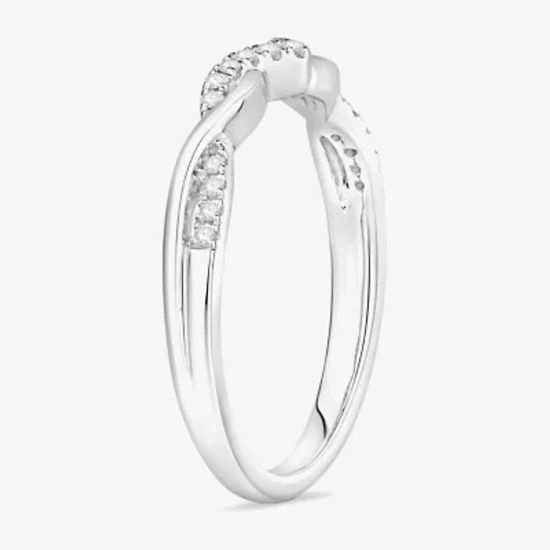 1/10 CT.T.W. Natural Diamond 10K or 14K White Gold Wedding Band