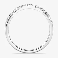 Womens 1/ CT. T.W. Natural White Diamond 10K Gold Wedding Band