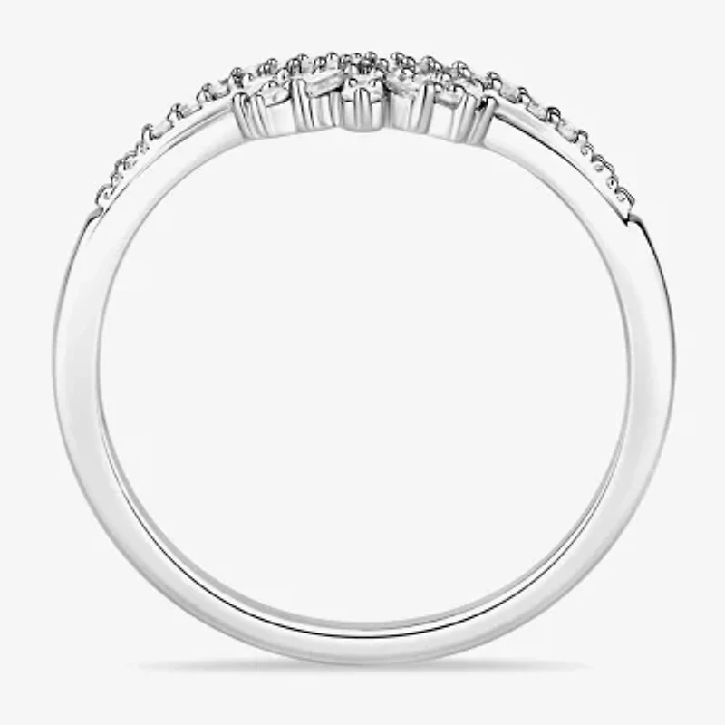 Womens 1/5 CT. Natural White Diamond 10K Gold Wedding Band