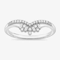 Womens 1/5 CT. Natural White Diamond 10K Gold Wedding Band