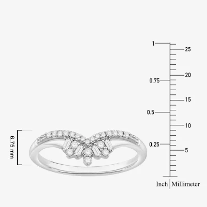 Womens 1/5 CT. Natural White Diamond 10K Gold Wedding Band