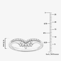 Womens 1/5 CT. Natural White Diamond 10K Gold Wedding Band