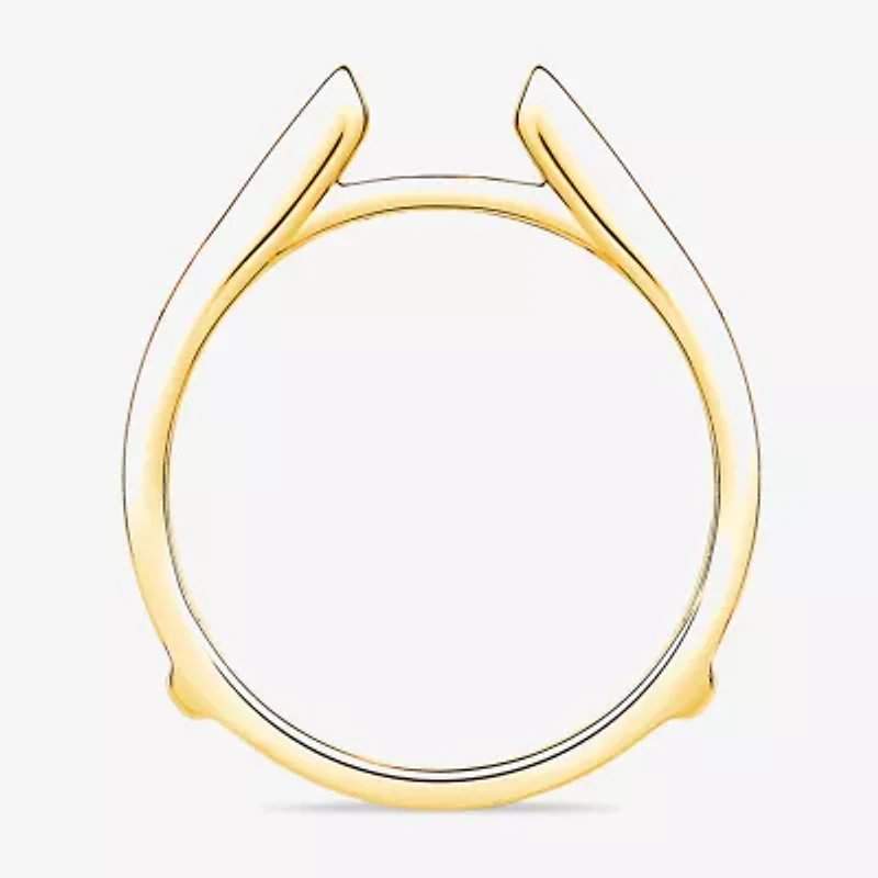 Womens 1/4 CT. T.W. Natural White Diamond 10K Gold Wedding Ring Guard