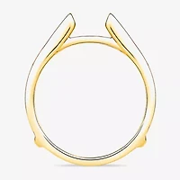 Womens 1/4 CT. T.W. Natural White Diamond 10K Gold Wedding Ring Guard