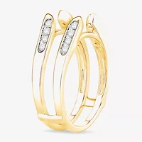 Womens 1/4 CT. T.W. Natural White Diamond 10K Gold Wedding Ring Guard
