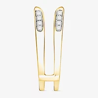 Womens 1/4 CT. T.W. Natural White Diamond 10K Gold Wedding Ring Guard