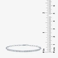 Yes, Please! (G-H / I1-I2) Womens Diamond Accent Lab Grown White Diamond Sterling Silver 8 Inch Tennis Bracelet