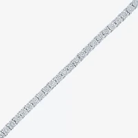 Yes, Please! (G-H / I1-I2) Womens Diamond Accent Lab Grown White Diamond Sterling Silver 8 Inch Tennis Bracelet