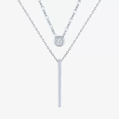 YES, PLEASE! 2-pc.Lab-Grown (G-H / I1-I2) Diamond Accent Necklace Set Sterling Silver
