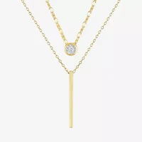 YES, PLEASE! 2-pc.Lab-Grown (G-H / I1-I2) Diamond Accent Necklace Set Sterling Silver