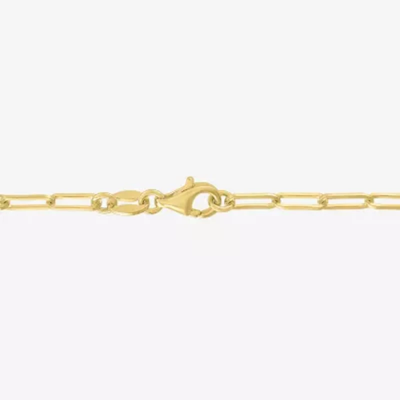 Yes, Please! (G-H / I1-12) Womens Diamond Accent Lab Grown White Diamond 14K Gold Over Silver Paperclip 18 Inch Pendant Necklace