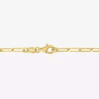 Yes, Please! (G-H / I1-12) Womens Diamond Accent Lab Grown White Diamond 14K Gold Over Silver Paperclip 18 Inch Pendant Necklace