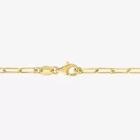 Yes, Please! (G-H / I1-I2) Womens 14K Gold Over Silver 8 Inch Paperclip Chain Bracelet
