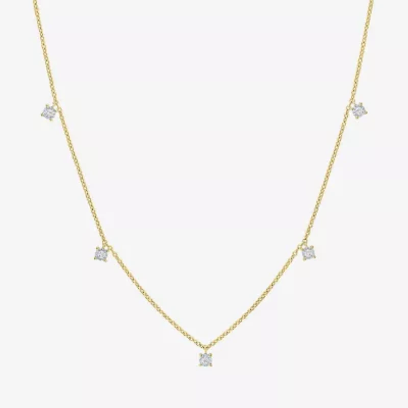 Diamond Addiction (G-H / Si2-I1) Womens 1/10 CT. T.W. Lab Grown White Sterling Silver 18 Inch Pendant Necklace
