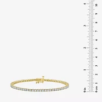 (G-H / I1-I2) Womens 1/2 CT. T.W. Lab Grown White Diamond 14K Gold Over Silver Sterling 7.25 Inch Tennis Bracelet