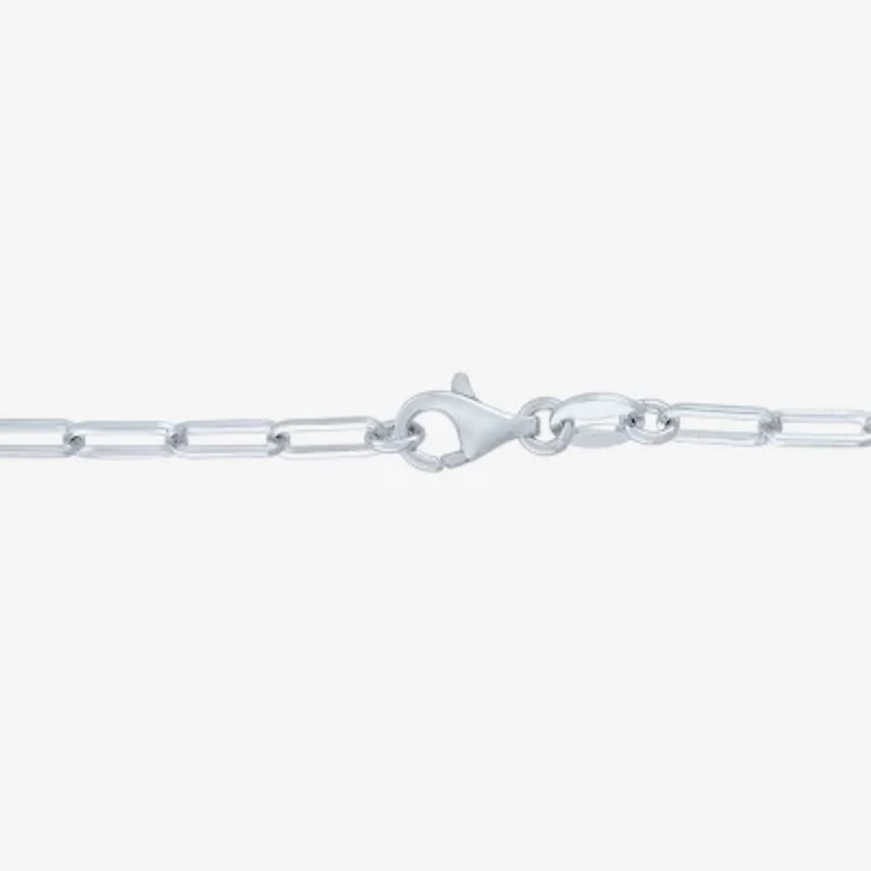 (G-H / I1-I2) Womens White Diamond Sterling Silver 13 Inch Tennis Necklace