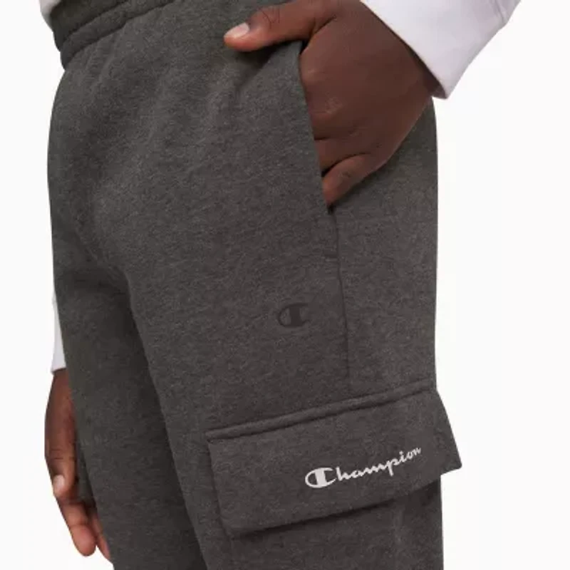 Champion Big Kid Boys Mid Rise Cuffed Active Fleece Cargo Pant