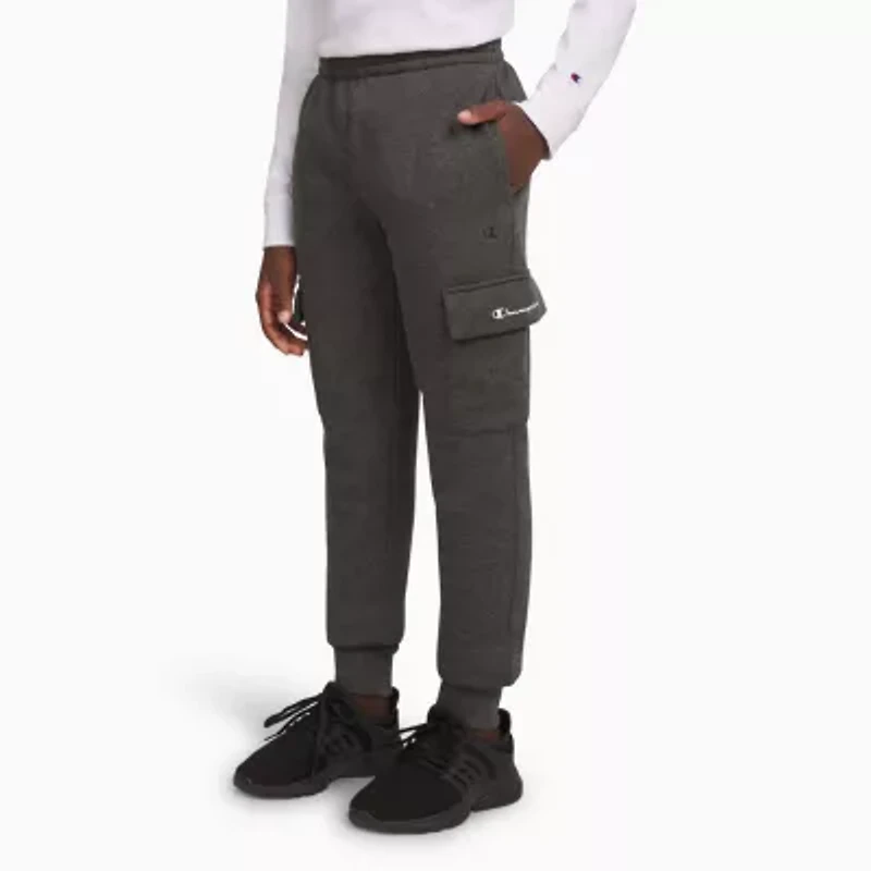 Champion Big Kid Boys Mid Rise Cuffed Active Fleece Cargo Pant