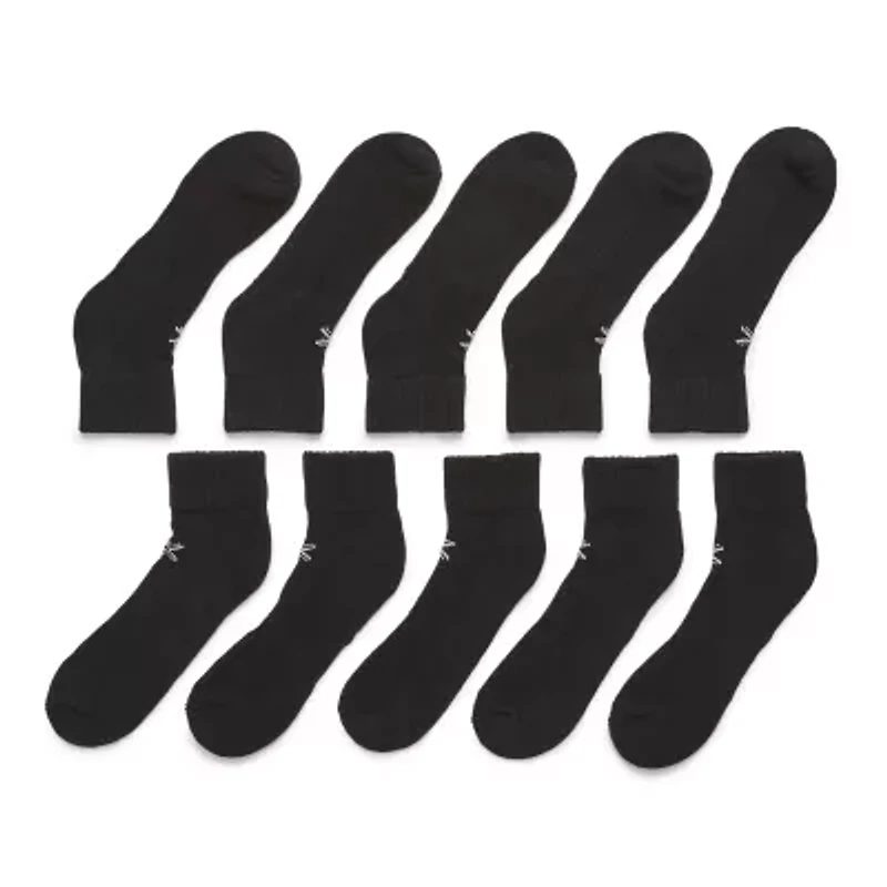 Xersion Quick-Dri Mens 10 Pair Quarter Ankle Socks