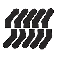 Xersion Quick-Dri Mens 10 Pair Quarter Ankle Socks