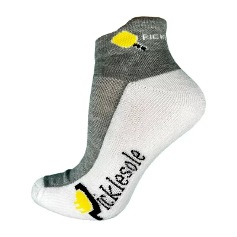 PickleSole Pickleball Heel Tab Mens Multi-Pack 6 Pair Low Cut Socks
