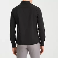 Van Heusen Stain Shield Mens Long Sleeve Slim Fit Stretch Fabric Button-Down Shirt