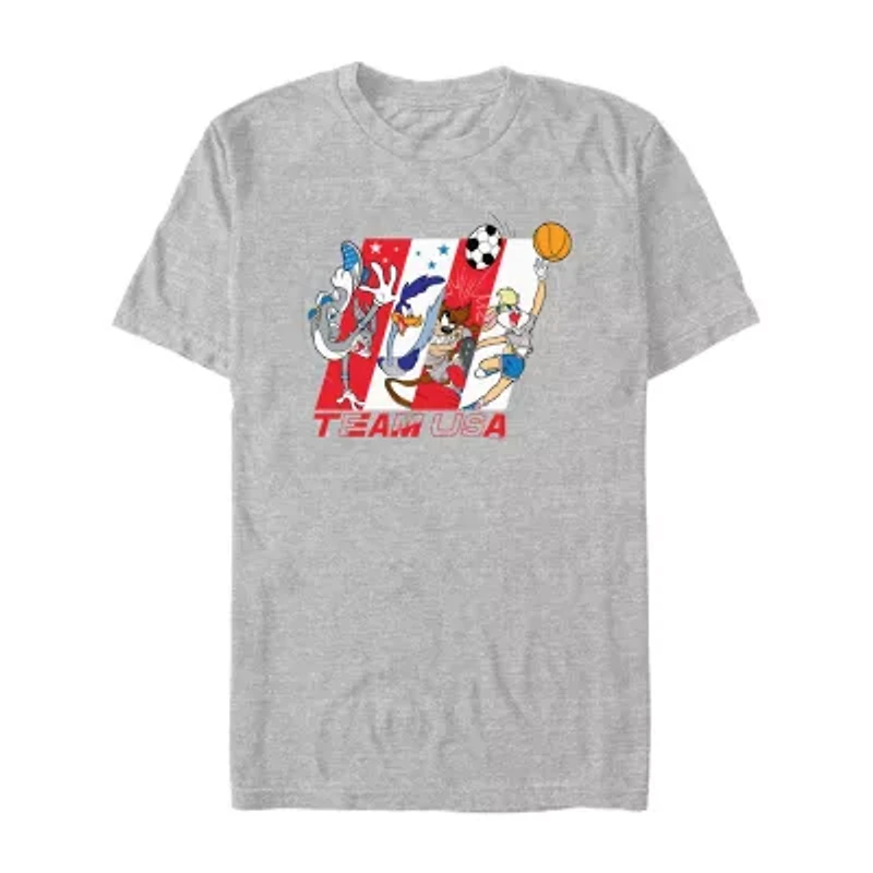 Mens Short Sleeve Looney Tunes Sports Graphic T-Shirt