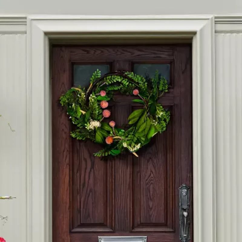 Safavieh Sweetgum & Mandarin Semi Wreath