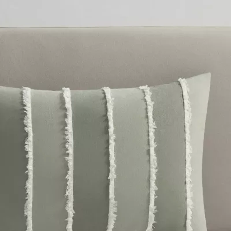 INK+IVY Shay Striped Cotton 3-pc. Midweight Comforter Set