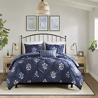 Madison Park Peony Pintuck 4-pc. Midweight Comforter Set