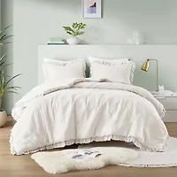 510 Design Phoebe Diamond Quilted Ruffle Edge Midweight Comforter Set