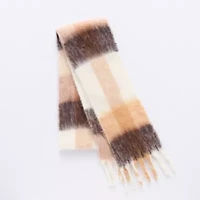 a.n.a Plaid Skinny Scarf