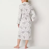 Liz Claiborne Womens Fleece Long Sleeve Long Length Robe