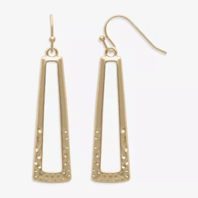 Bold Elements Gold Tone Womens Drop Earrings
